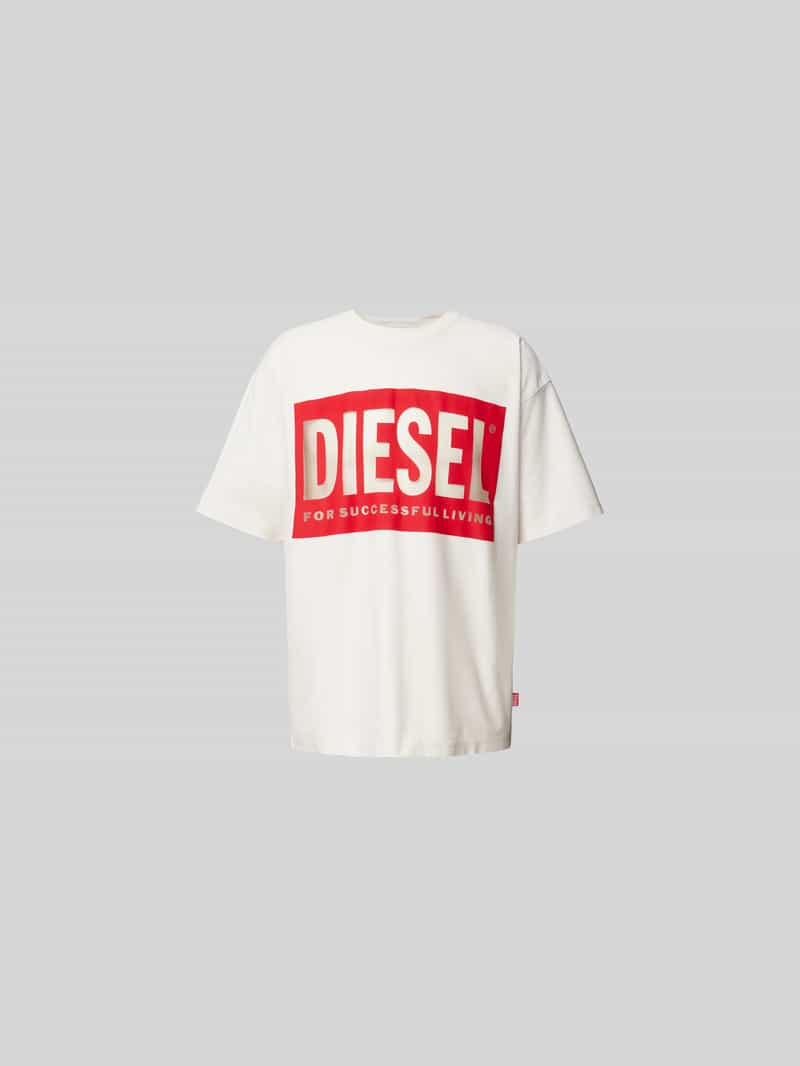 T-shirt met labelprint