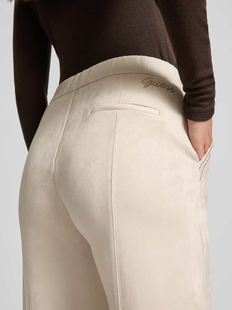 Guess Stoffen broek met bandplooien