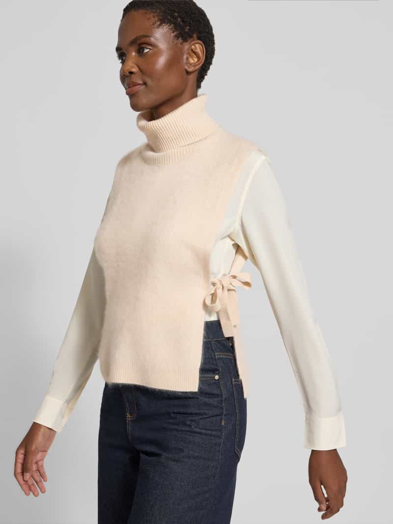 Marella Gebreide spencer met kasjmier en col