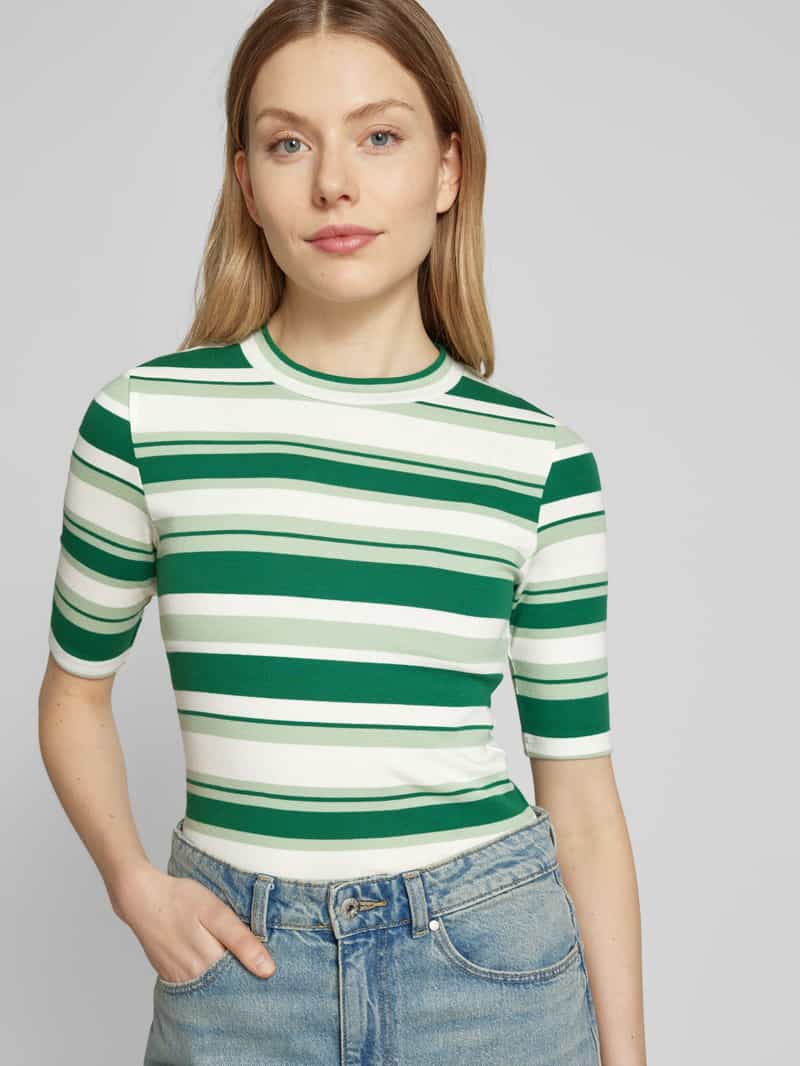 Tom Tailor Denim Slim fit T-shirt van katoenmix