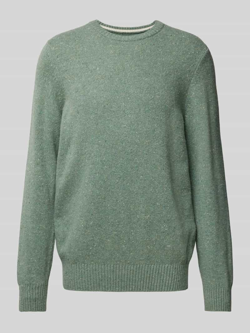 MARC O POLO Regular fit gebreide pullover van Italiaans gespikkeld tweedgaren