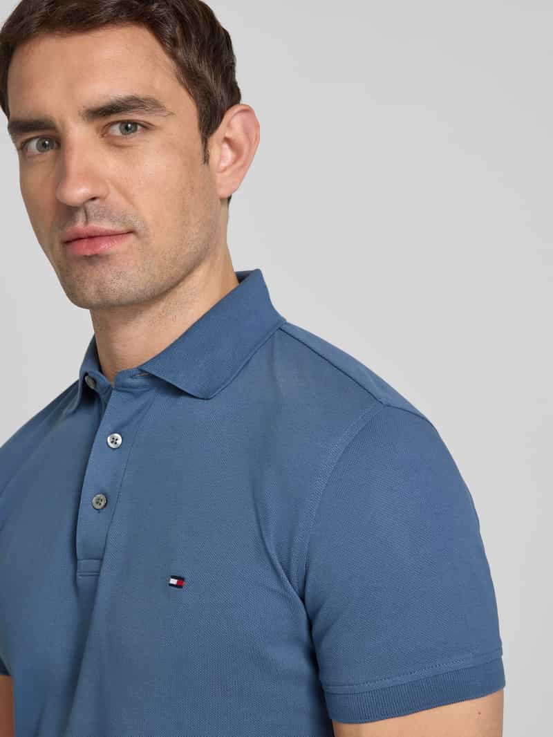 Tommy Hilfiger Slim fit poloshirt van een mix van katoen en elastaan