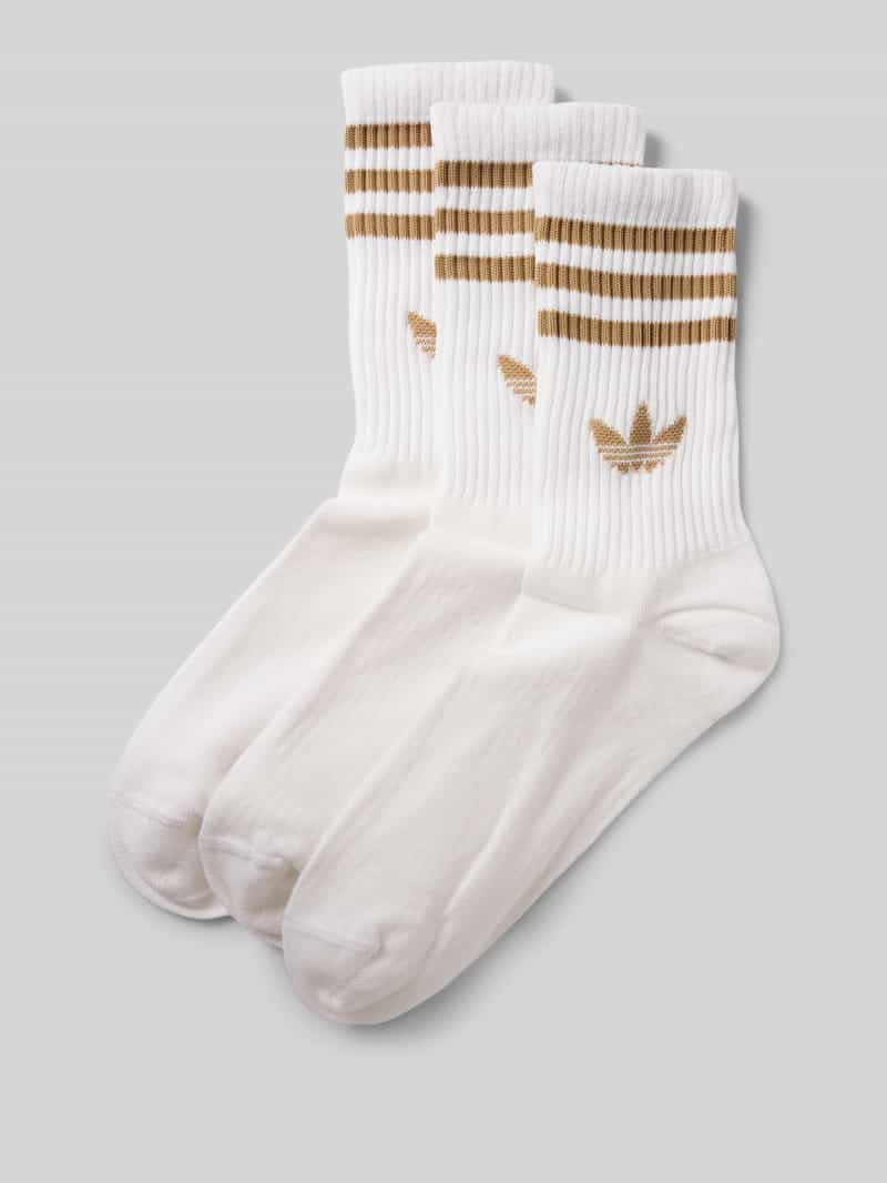 adidas Originals Sokken met logostitching in een set van 3 paar model 'Crew'