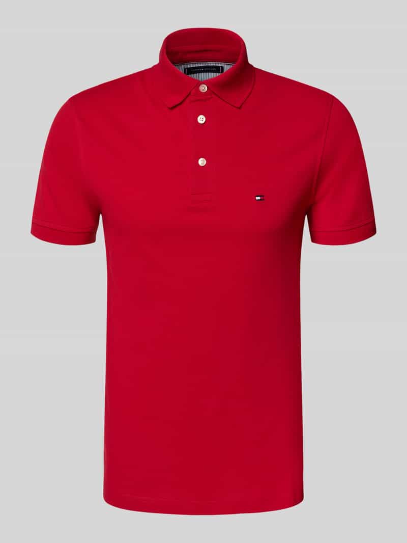 Tommy Hilfiger Slim fit poloshirt van een mix van katoen en elastaan