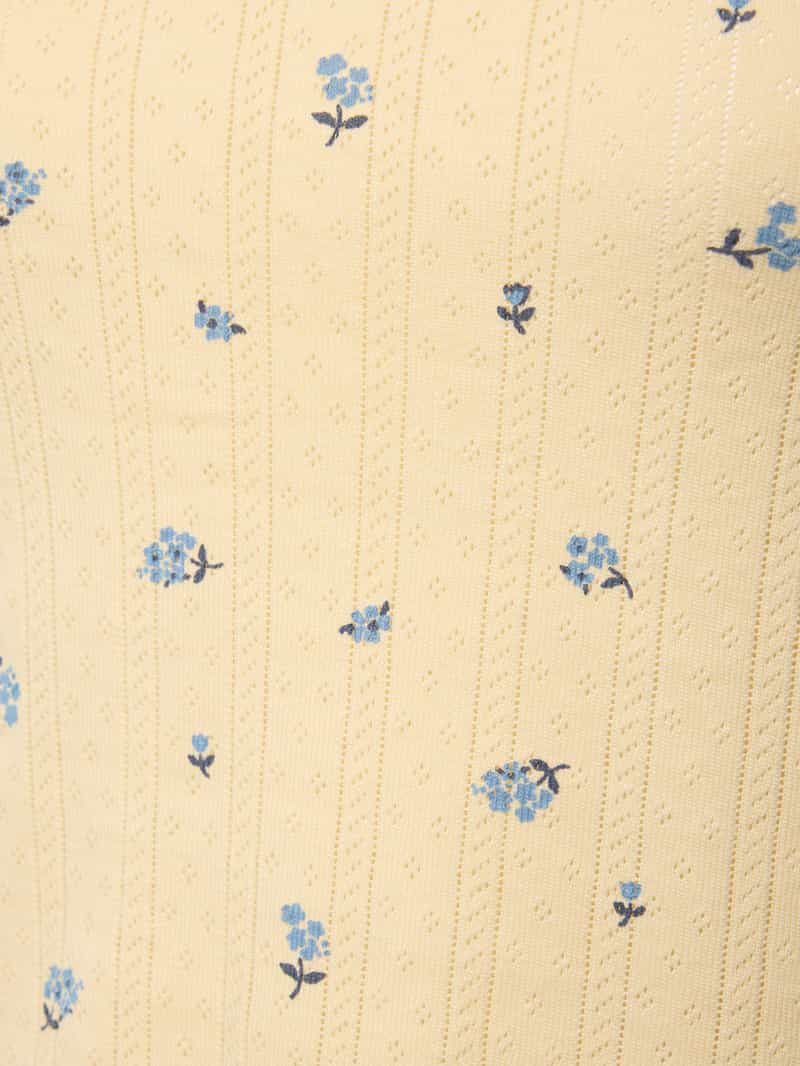 Jake*s Casual Pyjamabovendeel met ronde hals en golvende zoom
