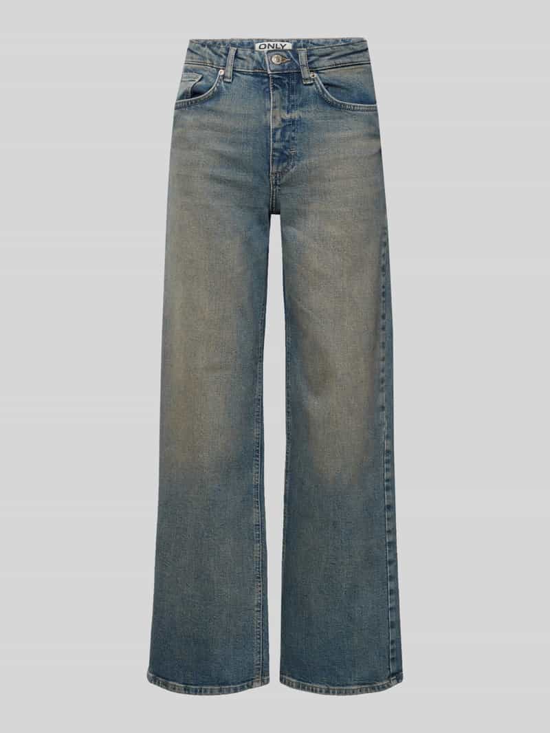 Only Relaxed fit high waist jeans van biologsche katoenmix model 'JUICY'