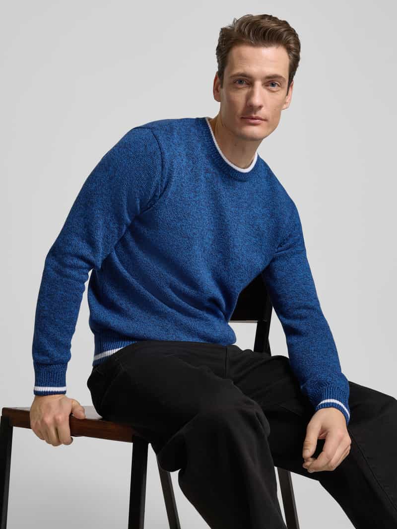 Scotch & Soda Regular fit gebreide pullover met labeldetail