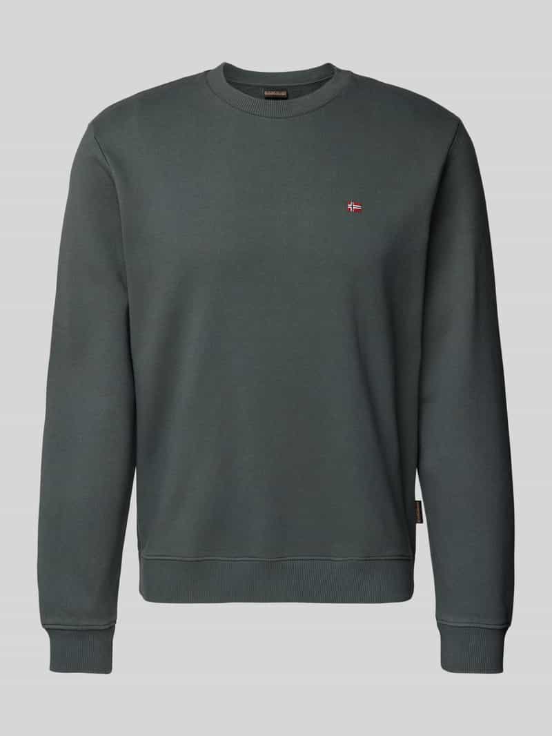 Napapijri Sweatshirt met labelstitching model 'balis'