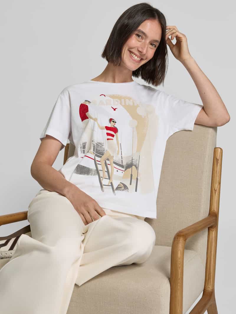 monari T-shirt met ronde hals