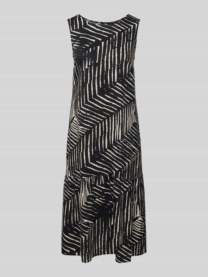 Opus Midi-jurk van viscose model 'Wicy palm leaves'