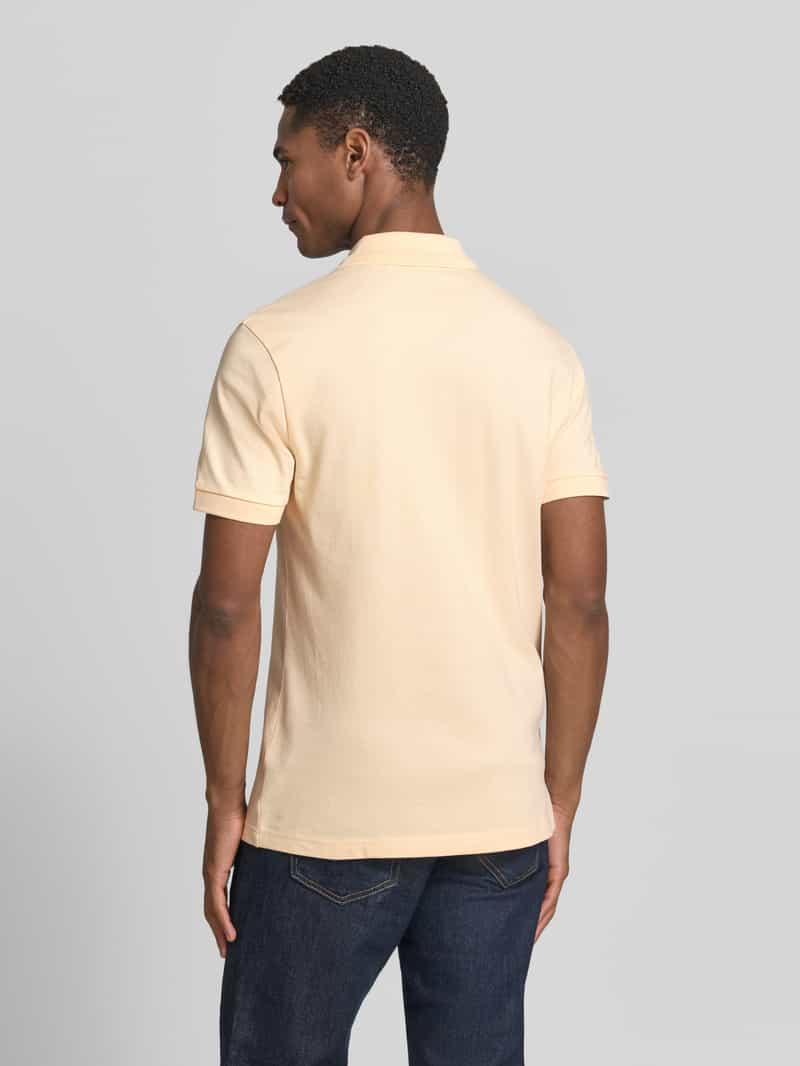 Boss slim fit poloshirt van katoenmix model 'PASSENGER' light/pastel orange, foto 3