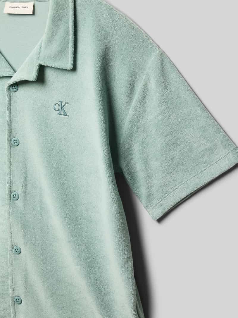 Calvin Klein Jeans Vrijetijdsoverhemd van badstof met logostitching