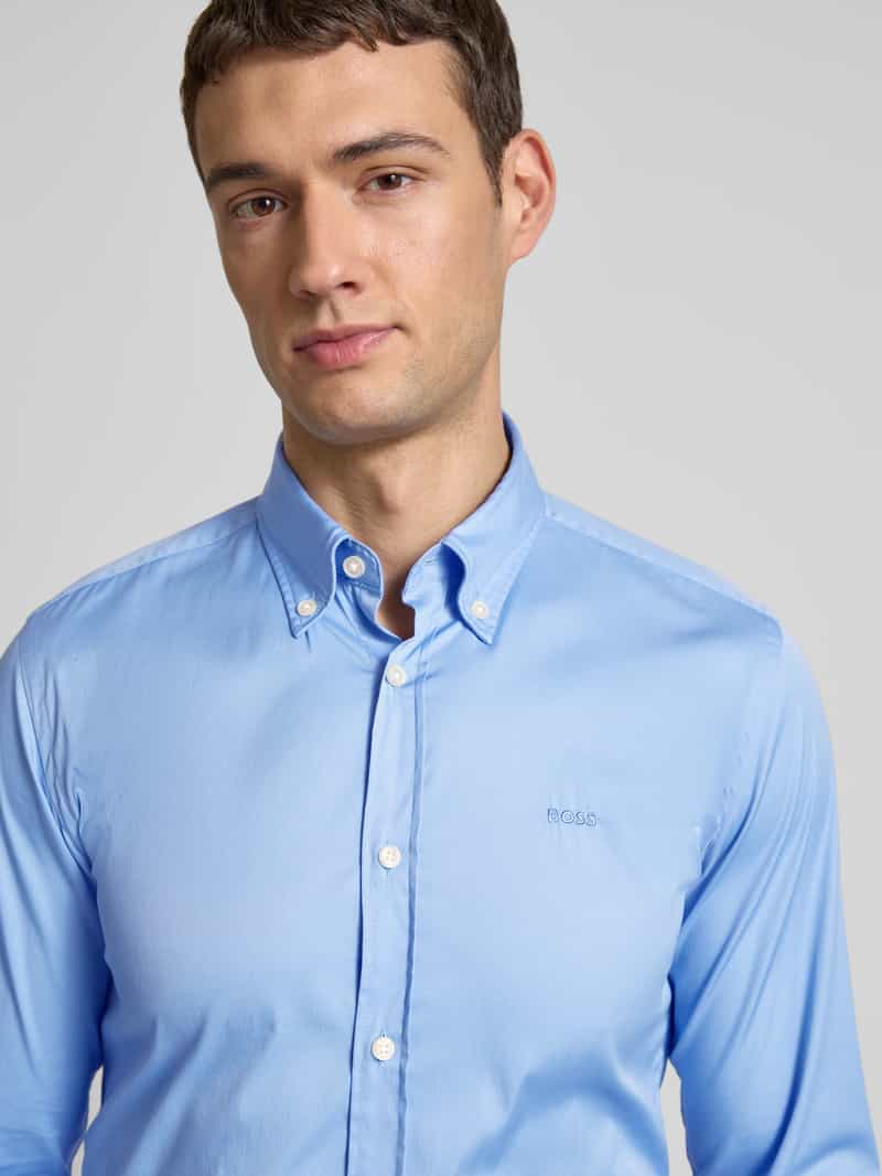 Boss Regular fit zakelijk overhemd met labelstitching model 'Roan'