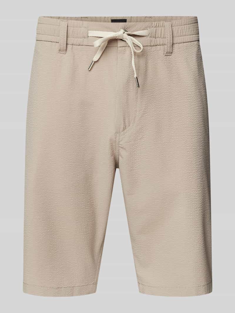 Boss Orange Tapered fit korte chino met structuurmotief
