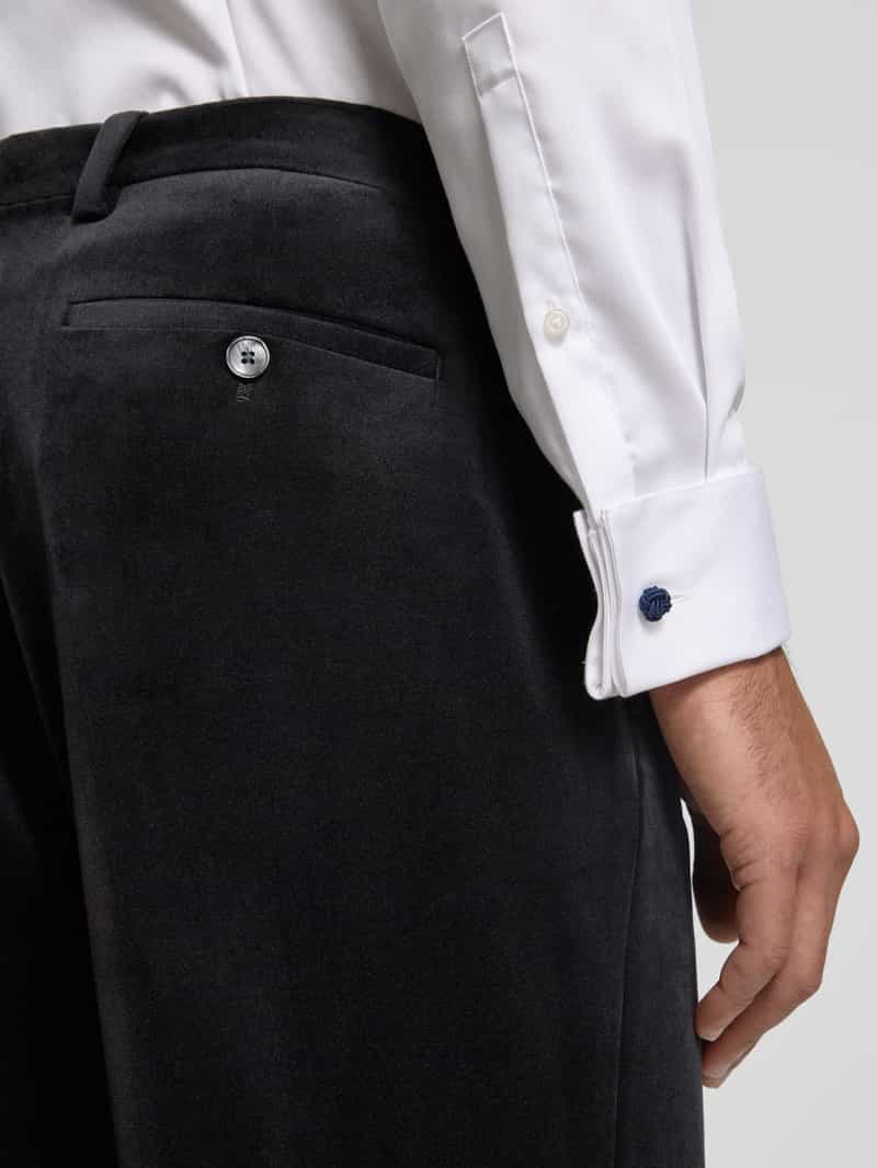 MCNEAL Slim fit stoffen broek van fluweel