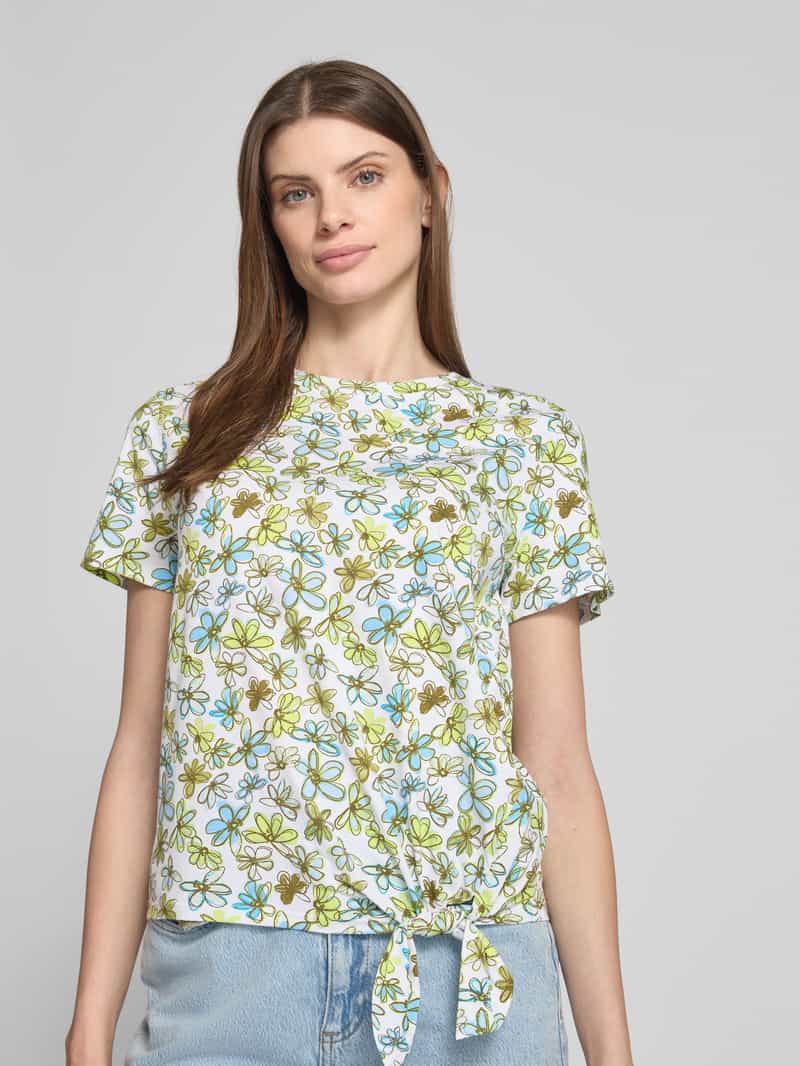 Tom Tailor Denim Regular fit T-shirt met knoopdetail