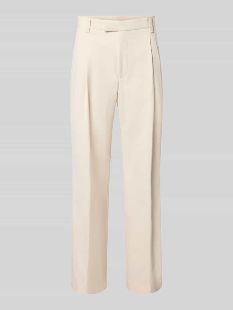 BOSS Weite Hose aus Baumwoll-Mix Modell 'C-Pat-DPL-263' in Offwhite, Größe 50 211462550