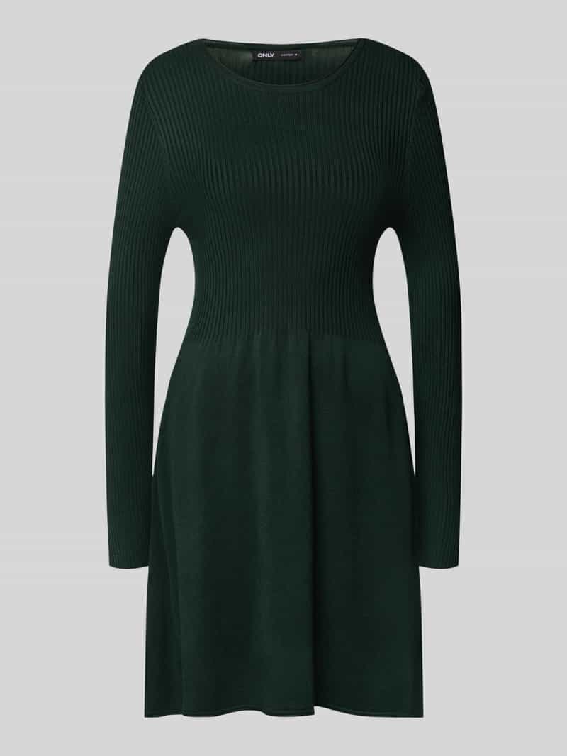 Only Gebreide jurk ONLALMA L/S O-NECK DRESS KNT NOOS