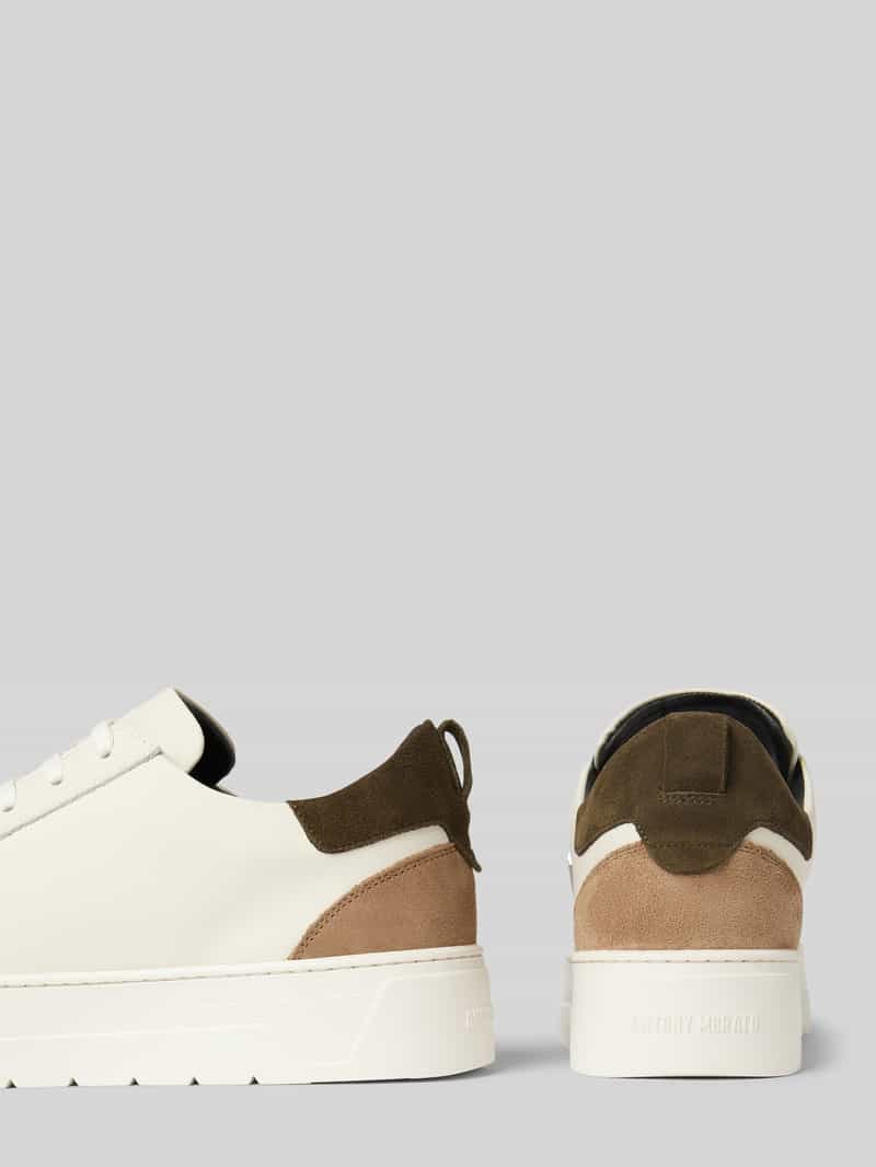 Antony Morato Leren sneakers met labelapplicatie