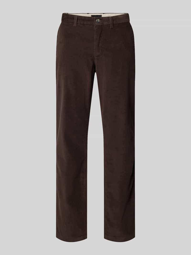 Tommy Hilfiger Straight leg coduroy broek van katoenmix model 'DENTON'