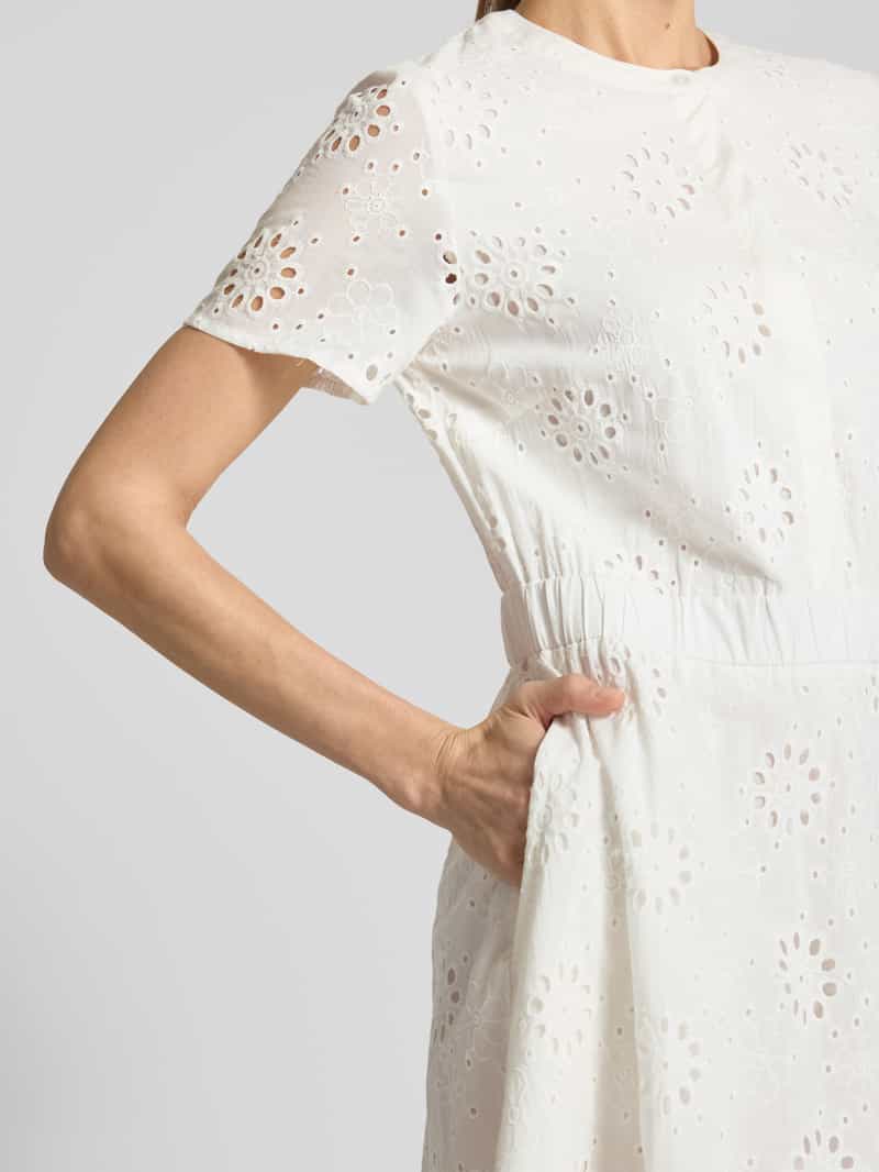 Christian Berg Woman Selection Midi-jurk met broderie anglaise