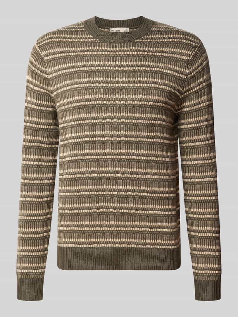 Only & Sons Regular fit gebreide pullover van katoenmix