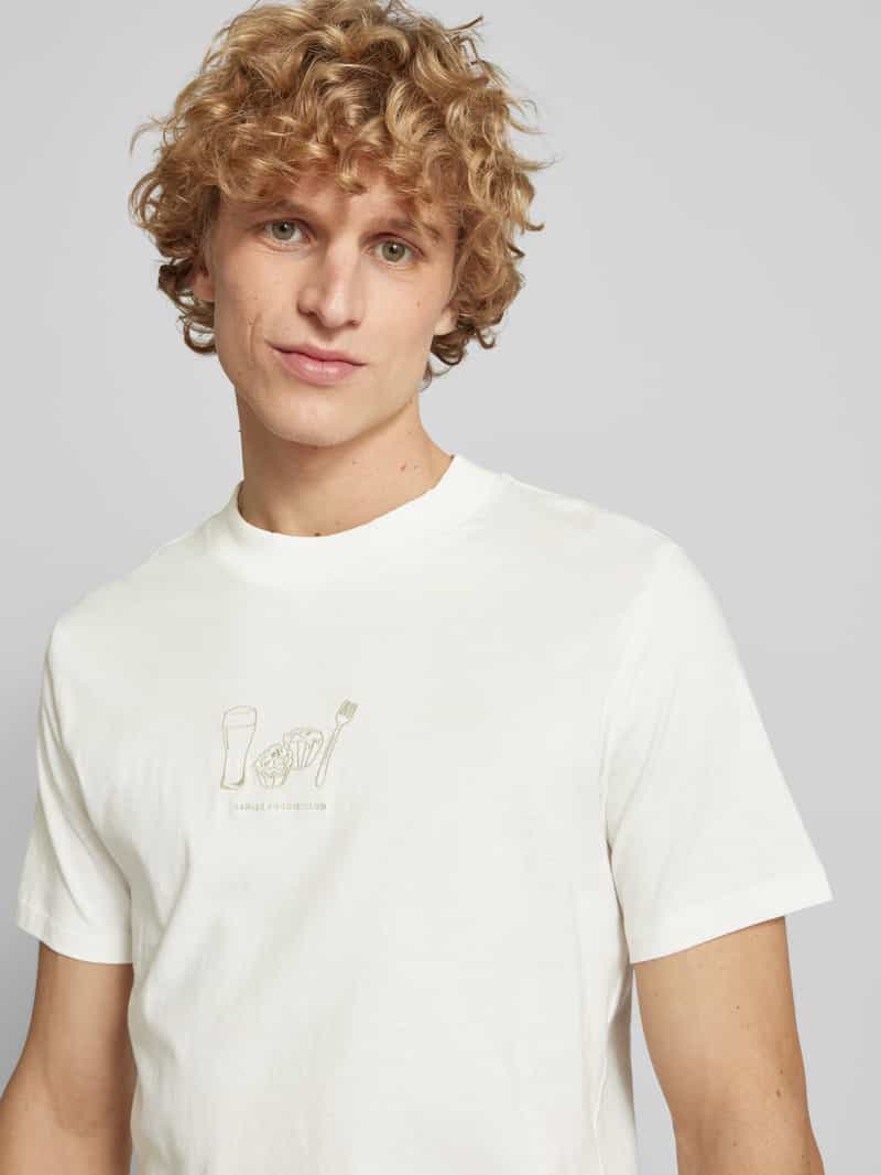 Blend T-shirt met labelstitching model 'JALLE'