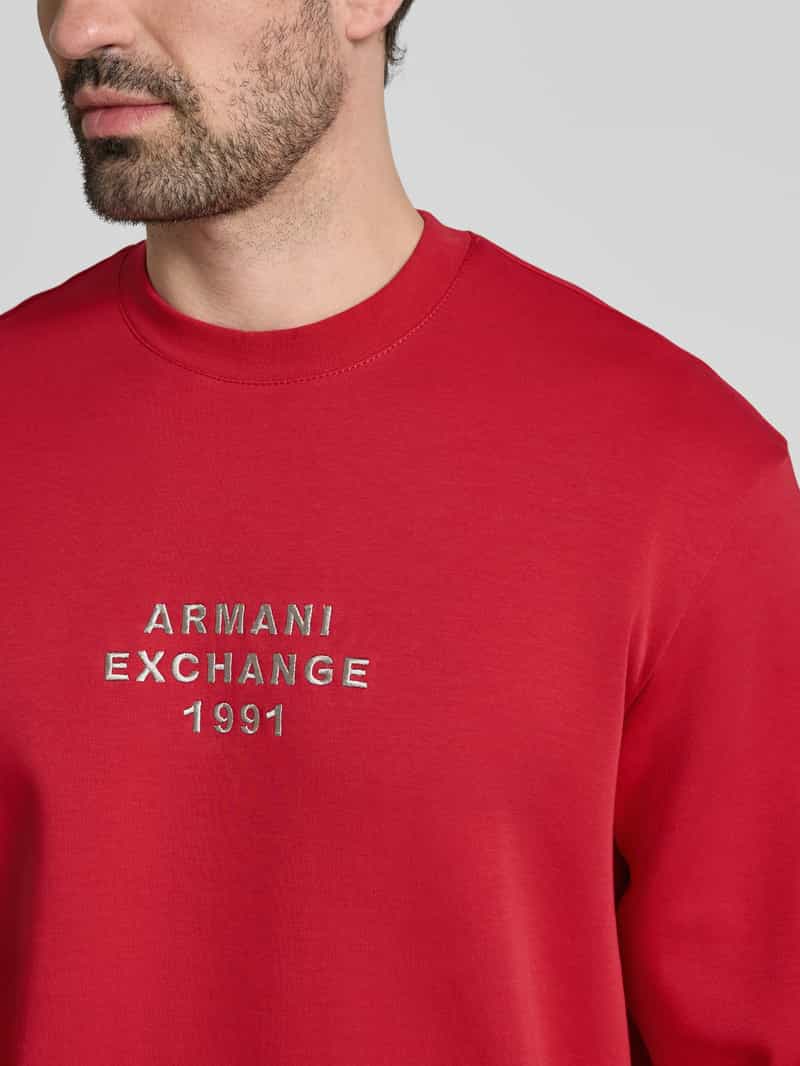 Armani Exchange Sweatshirt met labelstitching