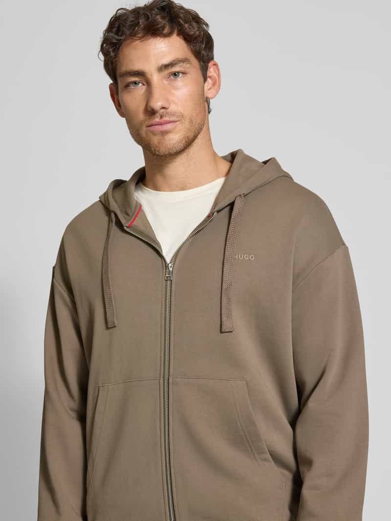 HUGO Relaxed fit sweatjack van puur katoen model 'DAPOZIP'