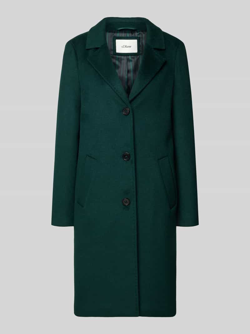 s.Oliver RED LABEL Regular fit lange jas met wol