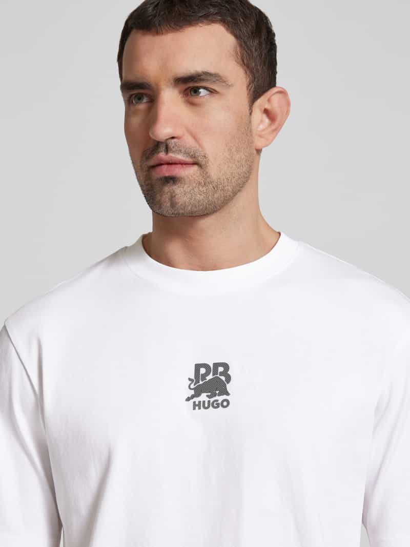 HUGO T-shirt met labelprint model 'Deckies'
