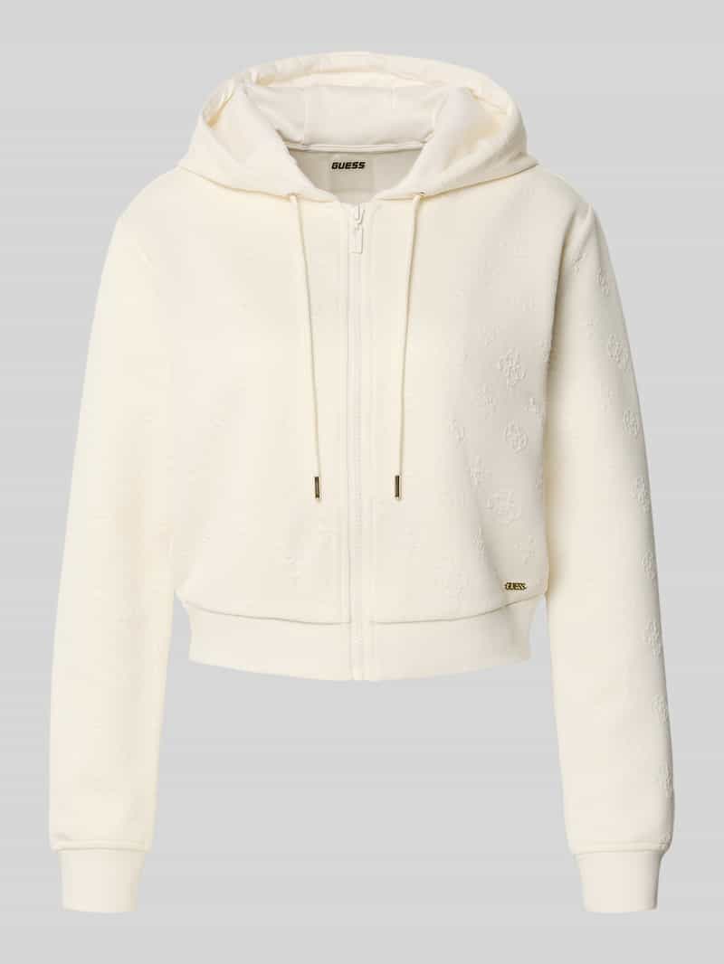 Guess Activewear Sweatjack met capuchon model '3D PEONY'