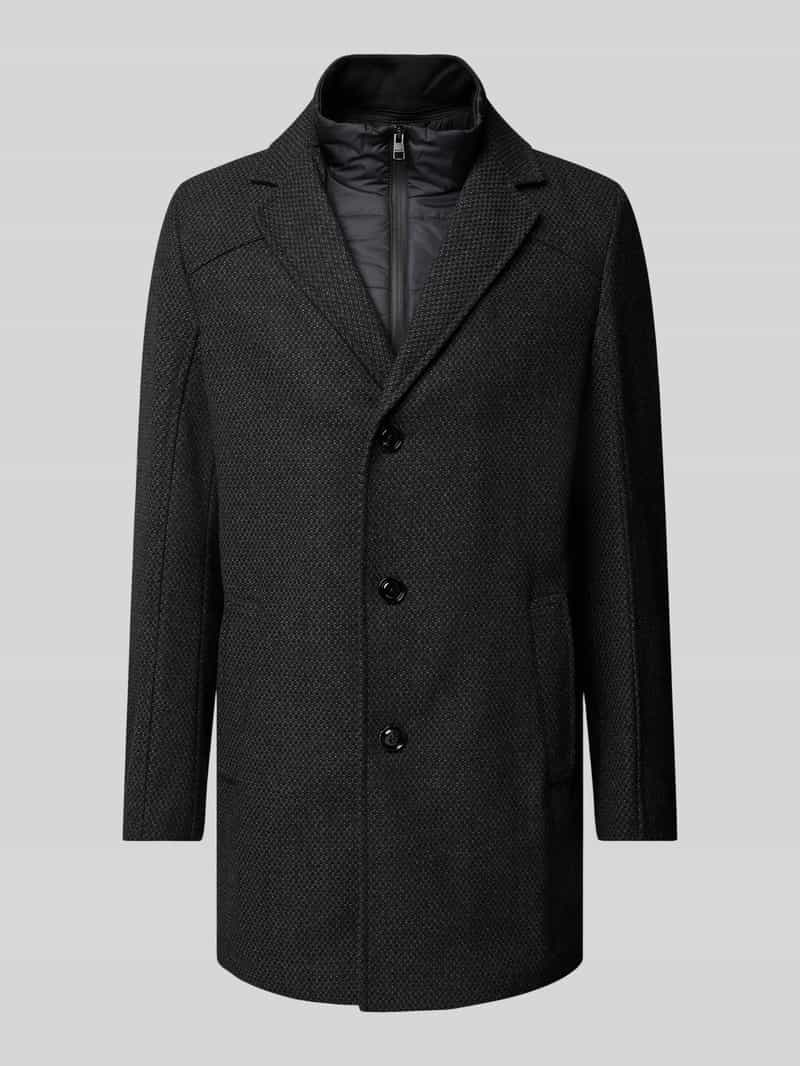 s.Oliver BLACK LABEL Regular fit lange jas van wolmix met uitneembare gewatteerde inzet