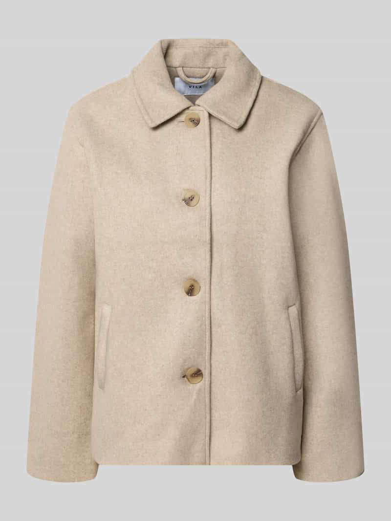 Vila relaxed fit jack met platte kraag model 'Claudia'