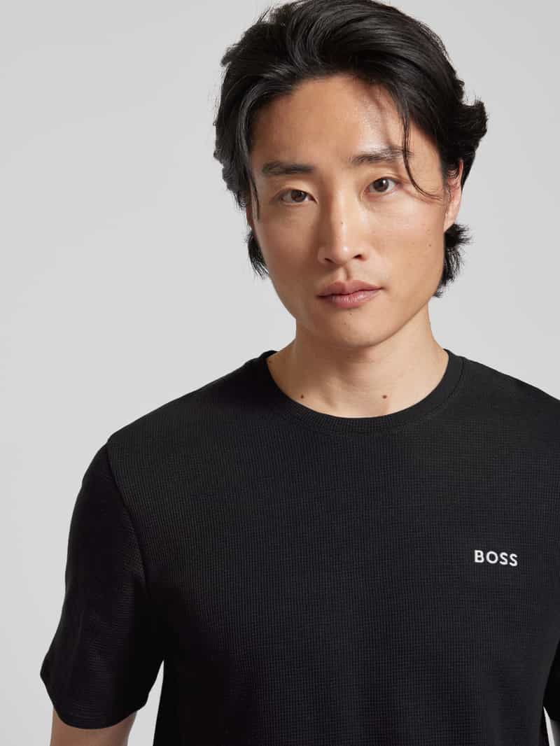 Boss T-shirt met labelstitching