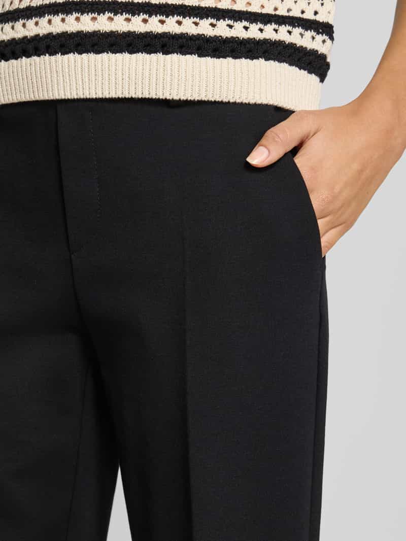 STEHMANN Straight leg stoffen broek met persplooien model 'Fenja'