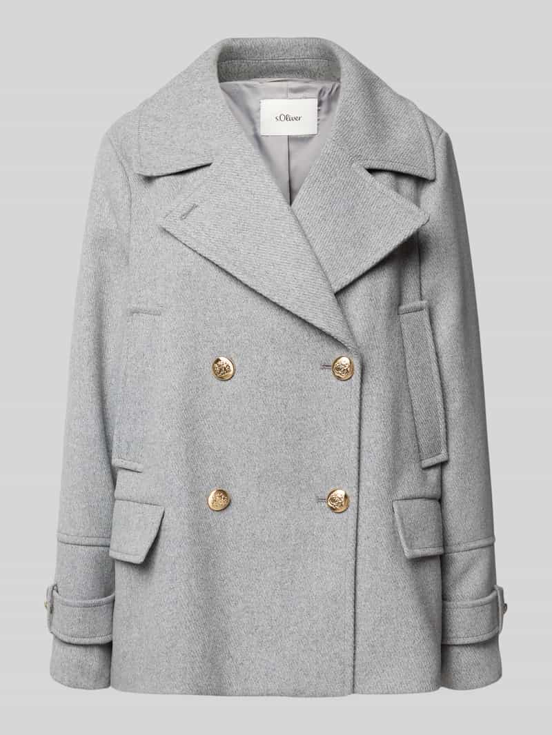 s.Oliver RED LABEL Regular fit wollen jack met dubbele knoopsluiting