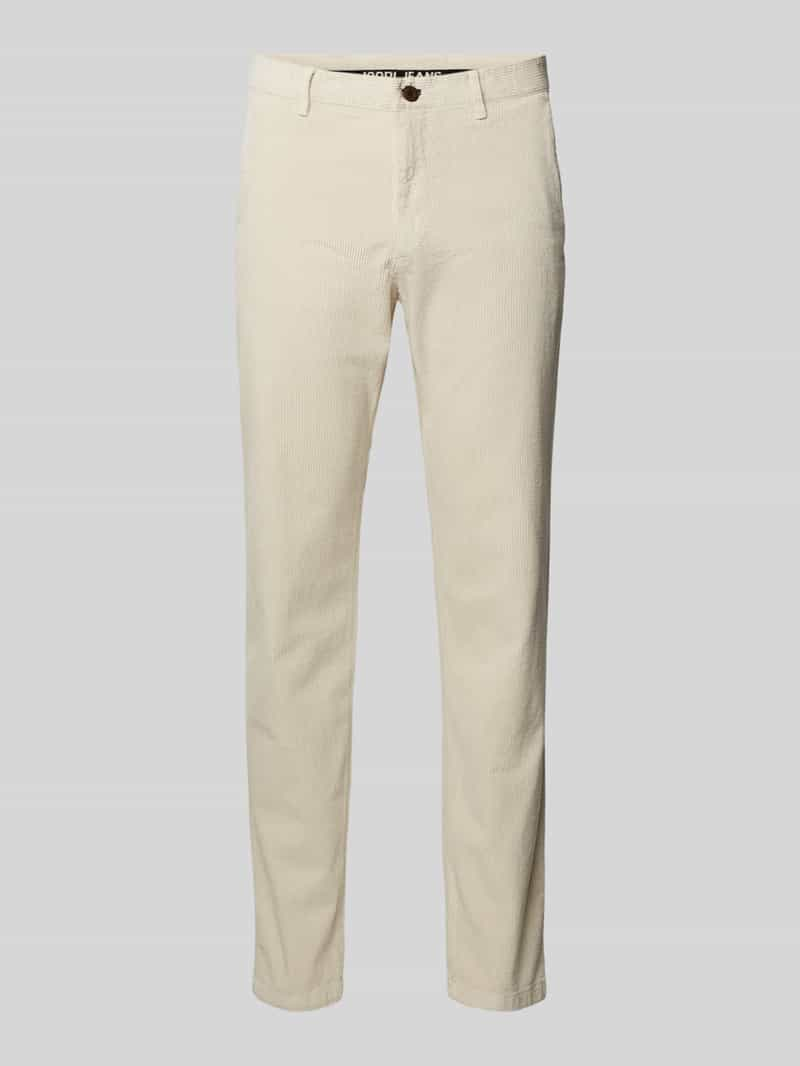 JOOP! JEANS Modern fit corduroy broek met riemlussen, model 'Matthew'