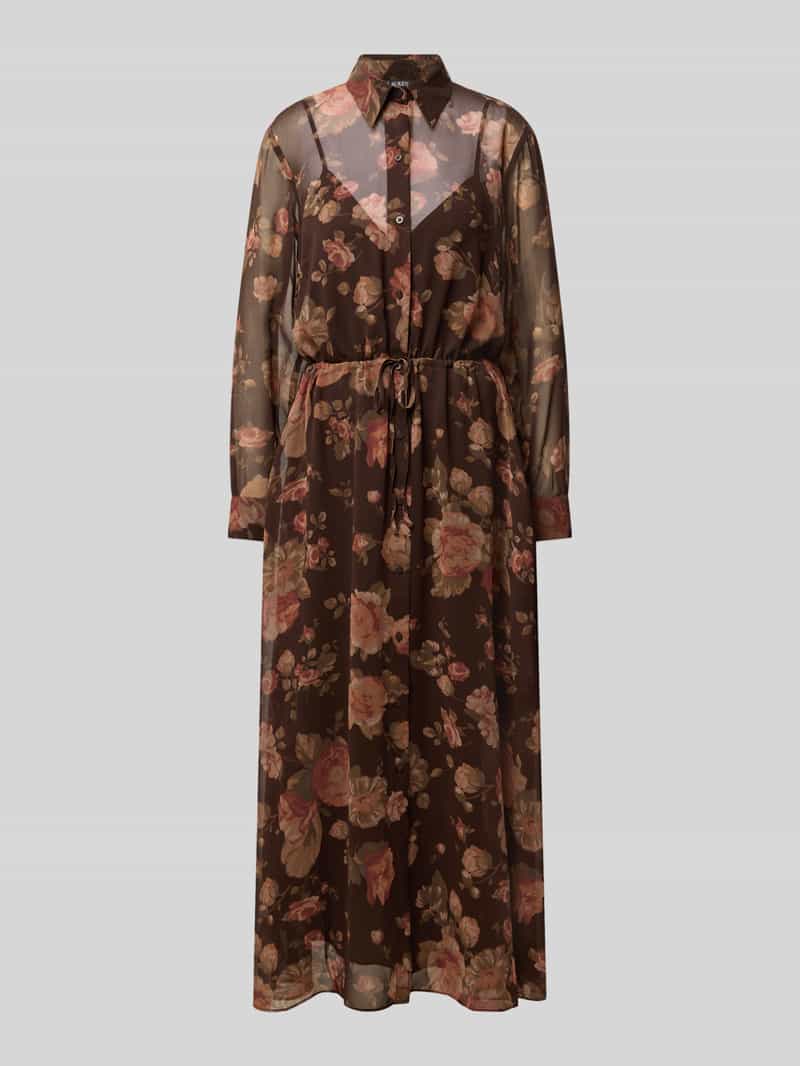 Lauren Ralph Lauren Uitlopend maxi-jurk met tailleriemband