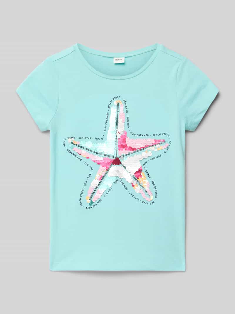 s.Oliver RED LABEL Regular fit T-shirt met interactief design