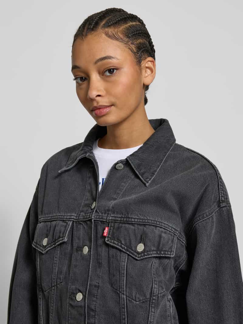 Levi's Denim jack met platte kraag model '90s TRUCKER DOUBLE'