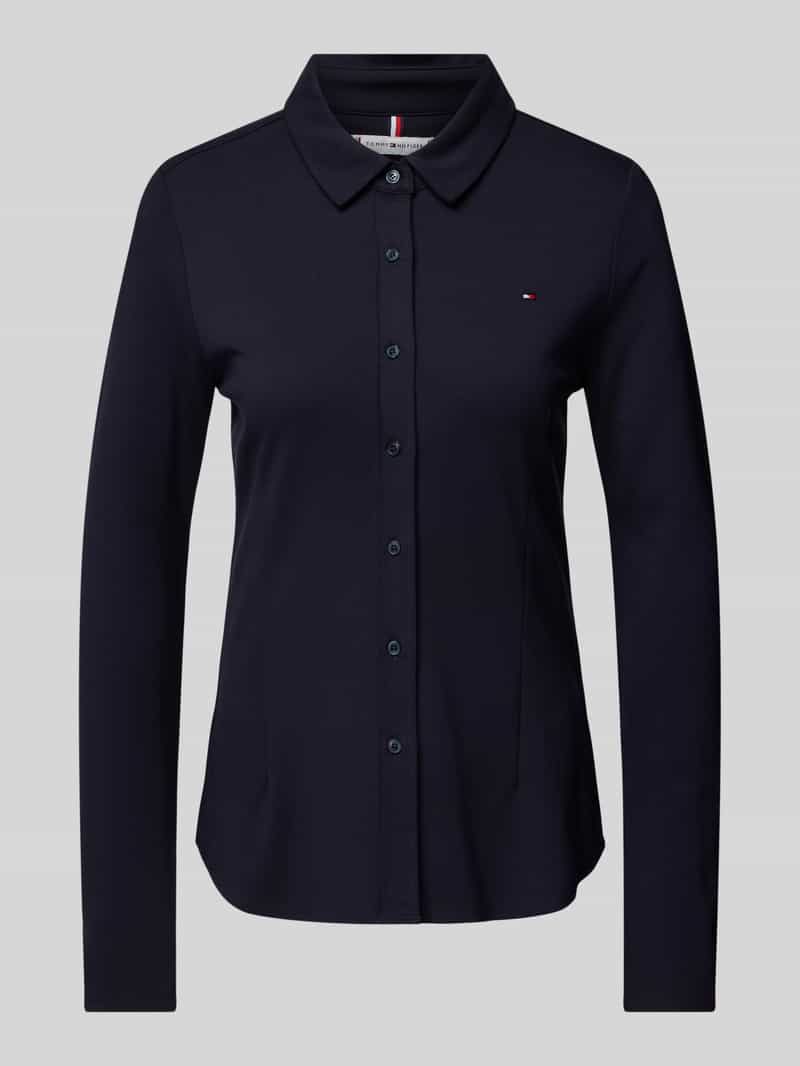 Tommy Hilfiger Slim fit overhemdblouse met logostitching