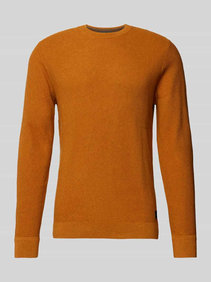 Tom Tailor Regular fit gebreide pullover van puur katoen met structuur