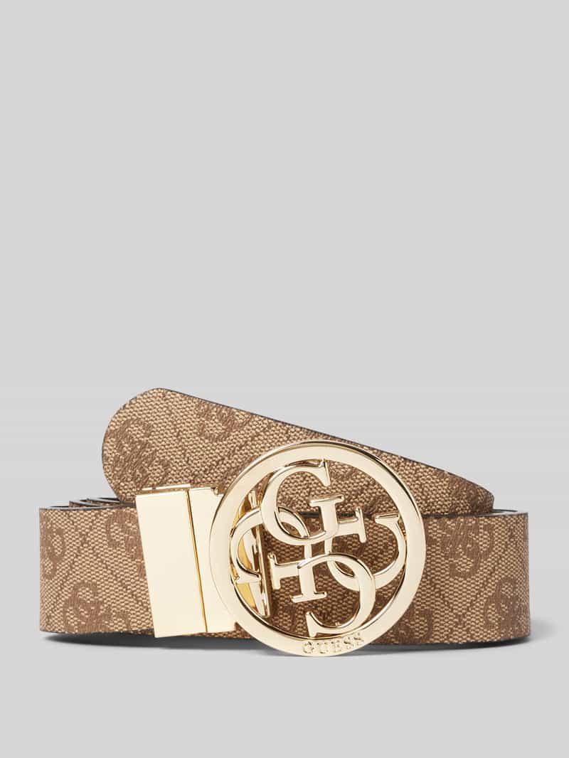 Guess Leren riem met all-over logomotief, model 'NOELLE'