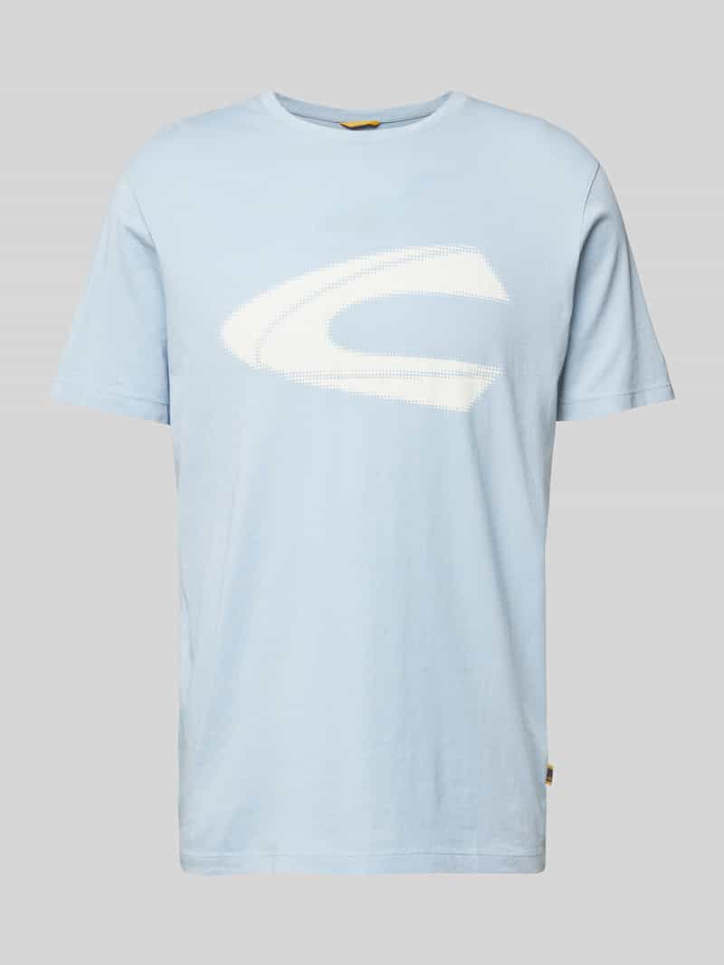 camel active T-shirt met labeldetail