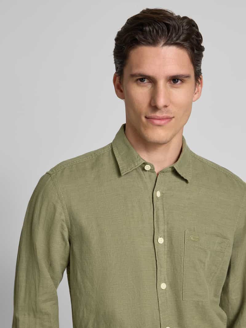 camel active Regular fit vrijetijdsoverhemd met linnen
