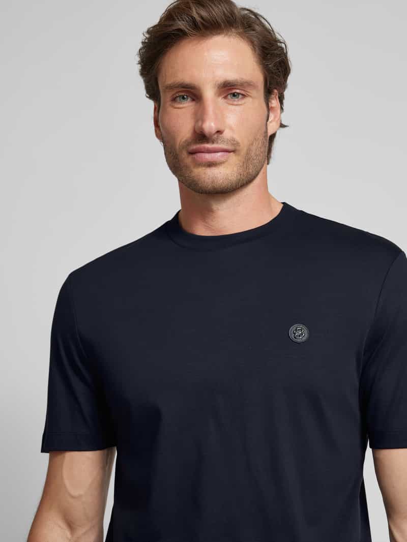 Boss T-shirt met labelpatch model 'Taut'