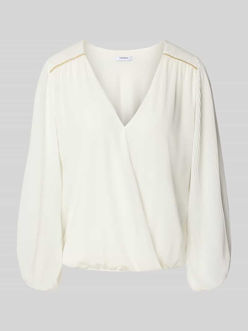 ZABAIONE Blouse met lange mouwen en V-hals