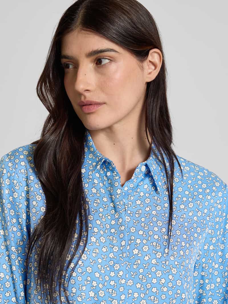Tommy Hilfiger Regular fit blouse met blinde knoopsluiting