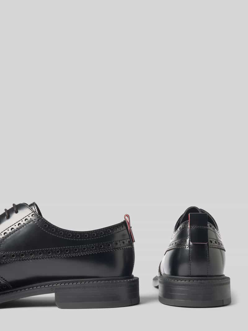 HUGO Veterschoenen van echt leer